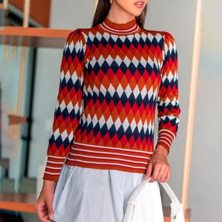 Sueter colorido feminino store