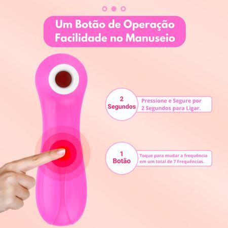Imagem de Sugador de Clitoris Mamilos Vibrador Feminino Clitoriano 7 Modos Pulsação