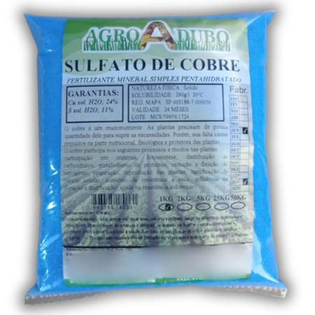 Sulfato De Cobre Pentahidratado 3Kg Microsal Calda - AGROADUBO Imagem de Sulfato De Cobre Pentahidratado 3Kg Microsal Calda