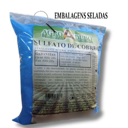 Sulfato De Cobre Pentahidratado 3Kg Microsal Calda - AGROADUBO Imagem de Sulfato De Cobre Pentahidratado 3Kg Microsal Calda
