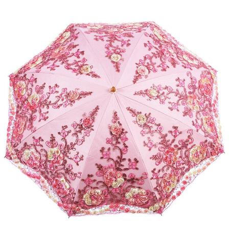 Imagem de Sun Parasol Honeystore Wedding Lace, proteção UV, rosa