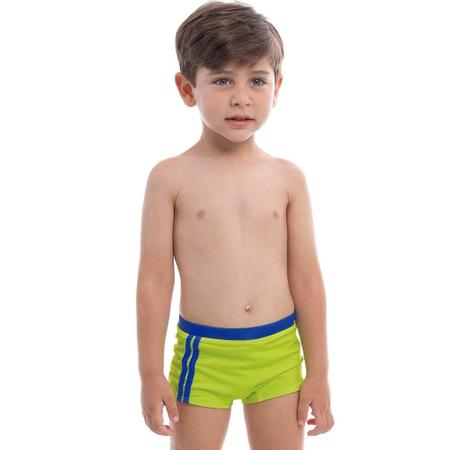 Sunga Infantil Boxer Lisa Citron com Detalhe Proteção UV50+ - Ceci Moda Praia Imagem de Sunga Infantil Boxer Lisa Citron com Detalhe Proteção UV50+