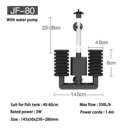 Imagem de Sunsun Fitro Biológico Jf-80 Bomba 350 L/h