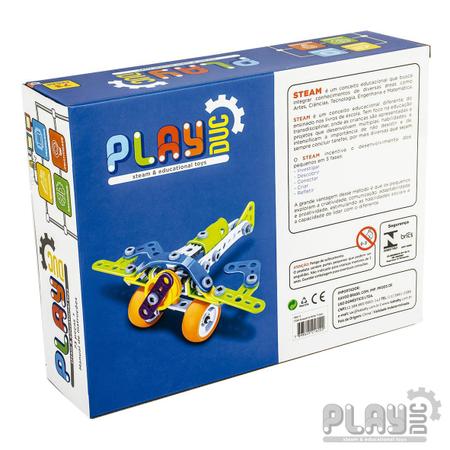 Imagem de Super Avião de Montar 73 pçs Colorido PlayDuc