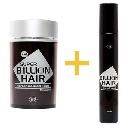 Imagem de Super Billion Hair Preto 25g + Spray Fixador Billion Hair 120ml