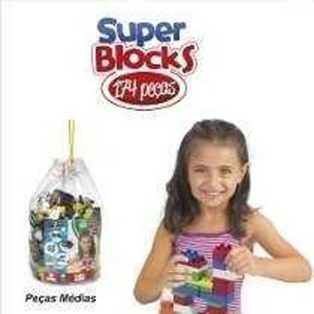 Imagem de Super Blocks 174 Peças Medias - Blocos Montar Riber Brink - Riber brink brinquedos