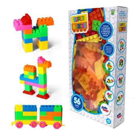 Brinquedo Blocos De Montar Plukt 100 Pecas Poki Toys - Paki Toys -  Brinquedos de Montar e Desmontar - Magazine Luiza