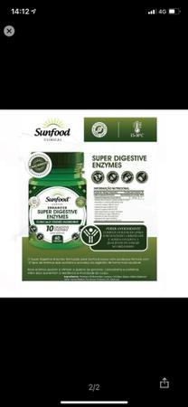 Imagem de Super digestive enzymes enzimas digestivas sunfood 60 cápsulas