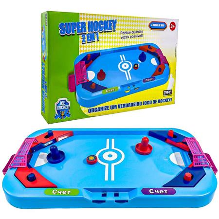 Imagem de Super Hockey 2 Em 1 Air Hockey E Futebol De Mesa - Zippy Toys