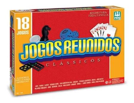 Jogo de Tabuleiro Classicos Reunidos 18 em 1 - Nig Brinquedos