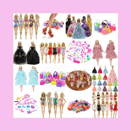 Roupas Para Bonecas 5 Conjuntos Sortidos - Compatível com as Marcas Barbie  e Frozen - Sheilinha Confecção - Roupa de Boneca - Magazine Luiza