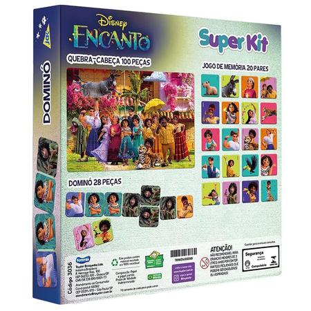 Super Kit Jogos 3 em 1 Princesas Disney - Toyster - Jogo de Dominó, Dama e  Xadrez - Magazine Luiza