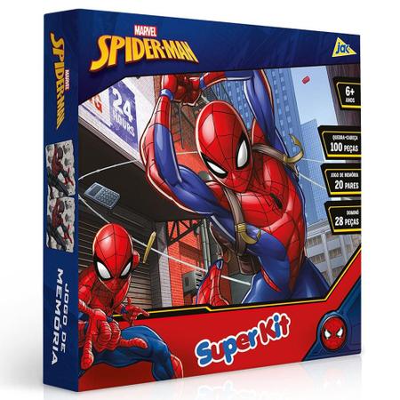 Super Kit Homem Aranha com 3 Jogos - Toyster - Jogo de Dominó