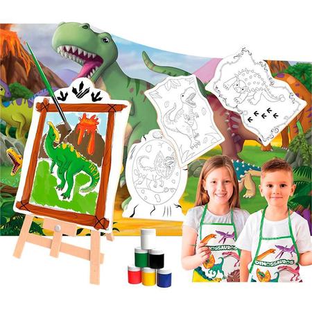 Imagem de Super Kit Pintura Dinossauros -Brincadeira De Criança