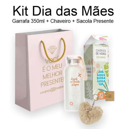 Imagem de Super Kit Presente Dia das Mães Garrafa Chaveiro e Sacola