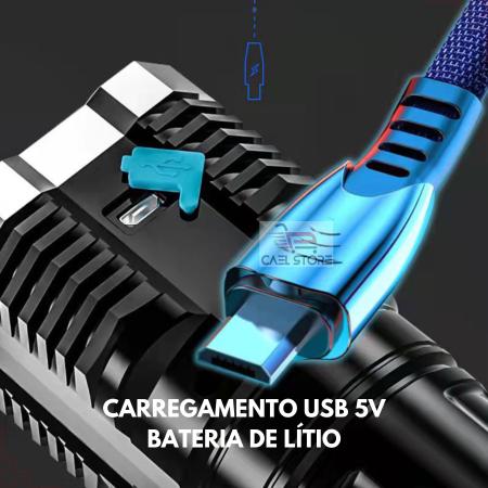 Imagem de Super Lanterna De Led Tática Potente Recarregável Usb Forte