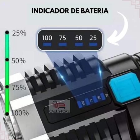 Imagem de Super Lanterna De Led Tática Potente Recarregável Usb Forte