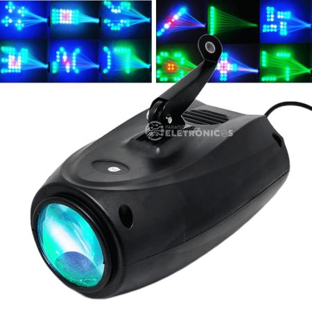 Imagem de Super Laser Sensor Por Som Multi Efeito LED RGBW Colors Festas Balada Dj - 1948811