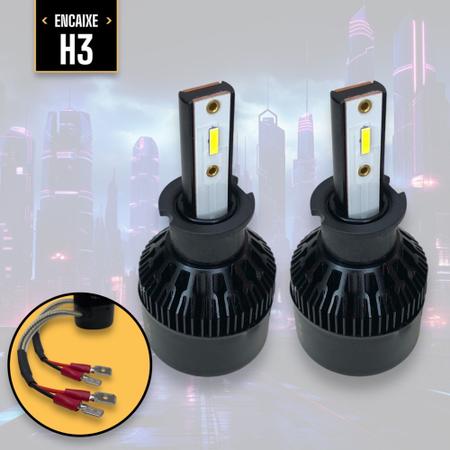 Super Led 6000K com 7800 Lúmens Code H3 By Tech One Imagem de Super Led 6000K com 7800 Lúmens Code H3 By Tech One