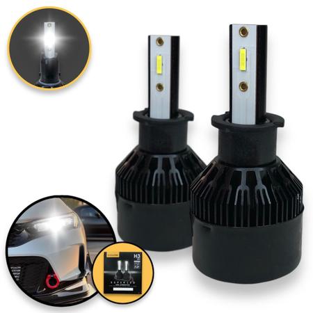 Super Led 6000K com 7800 Lúmens Code H3 By Tech One Imagem de Super Led 6000K com 7800 Lúmens Code H3 By Tech One