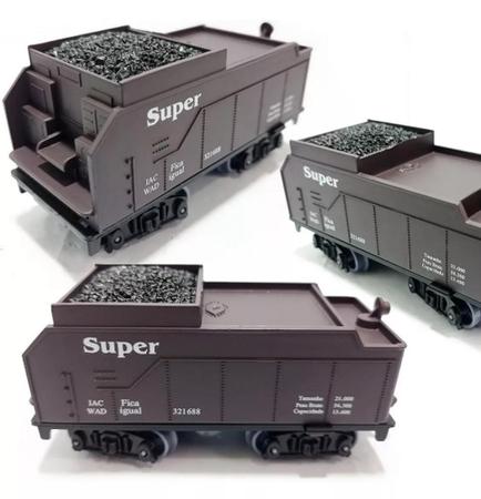 Ferrorama Trem Clássico Super Trilhos Locomotiva Com Luz E Som 45 Pçs