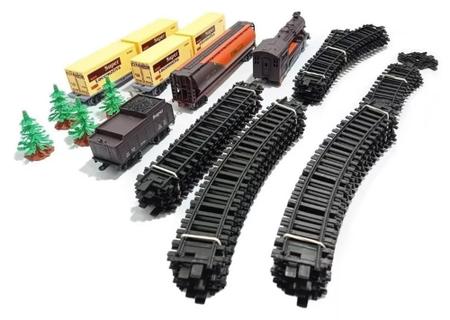 Trem Eletrico Super Locomotiva Trilho de 7 M C/ Luz e Som 8003 - Tem Tem  Digital - Brinquedos e Papelaria, aqui tem!