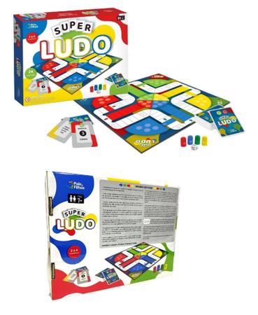 Jogo Tabuleiro Super Ludo Trilha Jogos Clássico de Cartas, Magalu Empresas