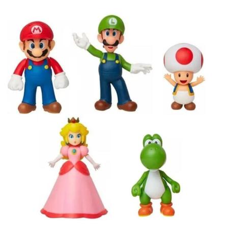 Super Mario, Luigi, Princesa e Yoshi - kit 4 bonecos grandes - Super Size  Figure Collection - Bonecos - Magazine Luiza