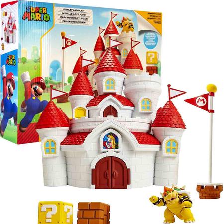 Imagem de Super Mario Playset Castelo + Mini Boneco Bowser + Acessórios - Candide