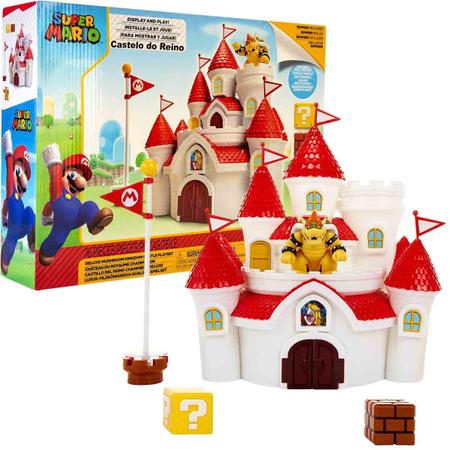 Imagem de Super Mario Playset Castelo + Mini Boneco Bowser + Acessórios - Candide