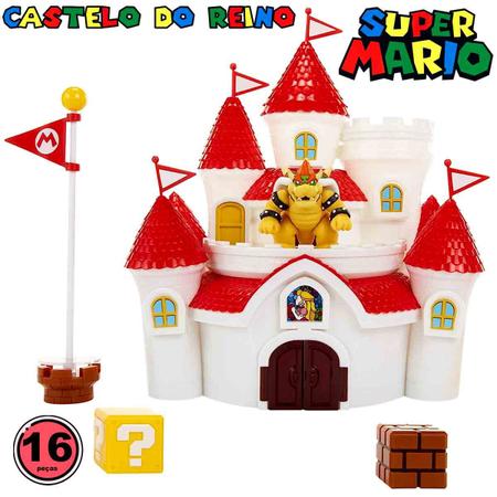 Imagem de Super Mario Playset Castelo + Mini Boneco Bowser + Acessórios - Candide