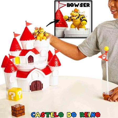 Imagem de Super Mario Playset Castelo + Mini Boneco Bowser + Acessórios - Candide