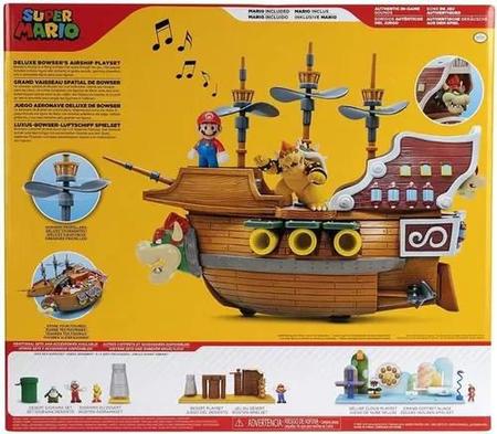 Imagem de Super Mario Playset Navio Deluxe Bowser Airship C/ Boneco Mario - Candide