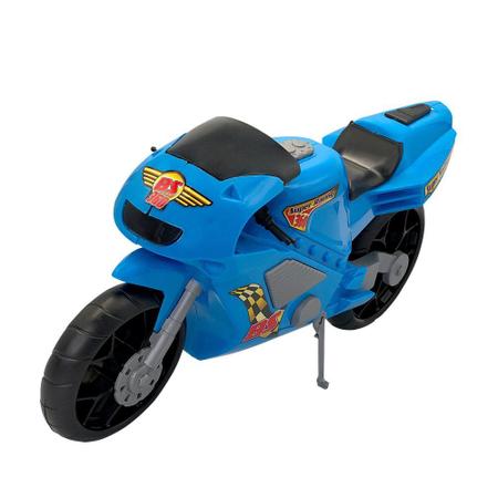 Moto De Corrida Esporte Controle Remoto Infantil 360 Grau Cor Azul Ou  Vermelha