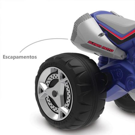 Moto Elétrica Infantil Super Moto GT Turbo Bandeirante