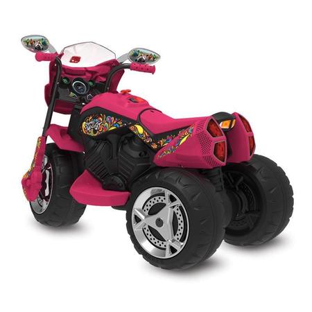 Moto Elétrica Infantil Bandeirante GT2 Turbo 12V Rosa - Bandeirante - 2562  BAND2562