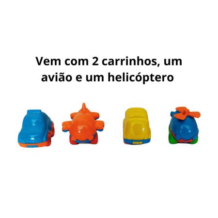 Super Pista Com 6 Carrinhos Brinquedo Corrida Infantil 28pçs