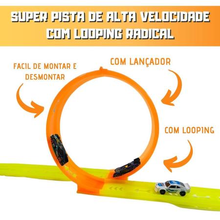 Super Pista De Carrinho Pista De Velocidade Looping 360° Brinquedo Infantil  Radical Lugo no Shoptime