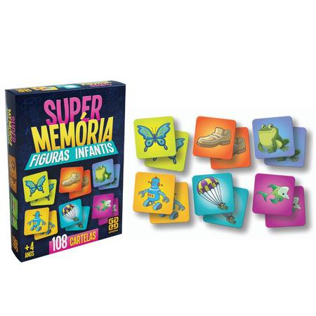 Jogo Super Memória Dinossauros 108 Cartas Brinquedo Infantil