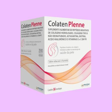 Colaten Plenne Colágeno Tipo 2 Sabor Abacaxi e Hortelã c/30 Sachês