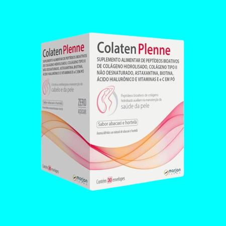 Colaten Plenne Colágeno Tipo 2 Sabor Abacaxi e Hortelã c/30 Sachês