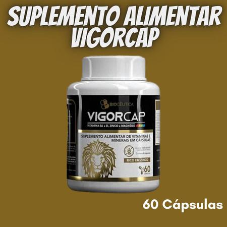 Imagem de Suplemento Alimentar de Vitaminas e Minerais Biocêutica Vigorcap Pote 60 Cápsulas Kit Promocional 48 Unidades