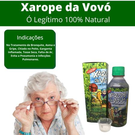 Imagem de Suplemento Alimentar Xarope da Vovó Original Frasco 250ml Kit Promocional 9 Unidades