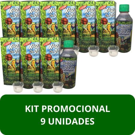Imagem de Suplemento Alimentar Xarope da Vovó Original Frasco 250ml Kit Promocional 9 Unidades