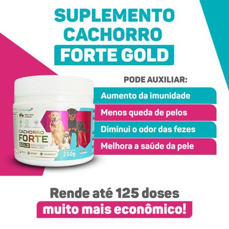 Suplemento Cachorro Forte Gold 250g 4 em 1 - Vitaminas e