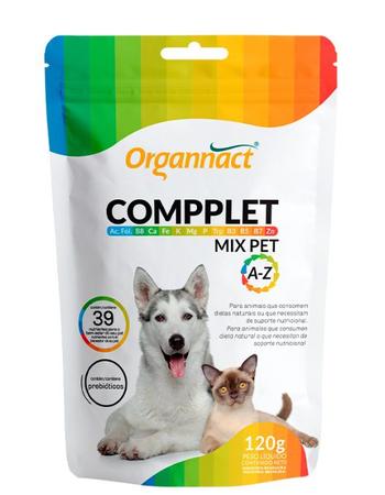 Imagem de Suplemento Compplet Mix Pet Cães e Gatos Organnact 120g