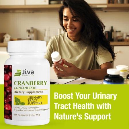 Imagem de Suplemento de cranberry Jiva Botanicals 650 mg para mulheres