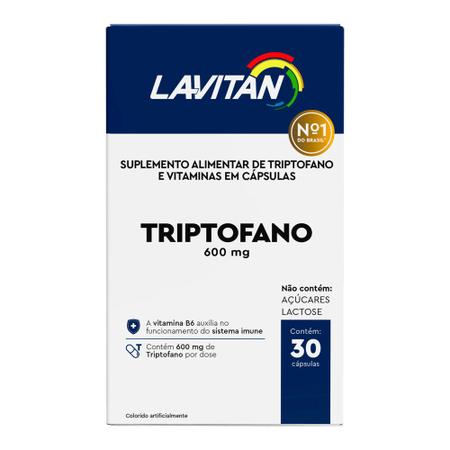 Imagem de Suplemento de Triptofano 600mg e Vitaminas Cápsulas Lavitan