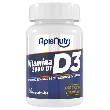 Imagem de Suplemento de Vitamina D3 2.000 UI 60 Comprimidos ApisNutri