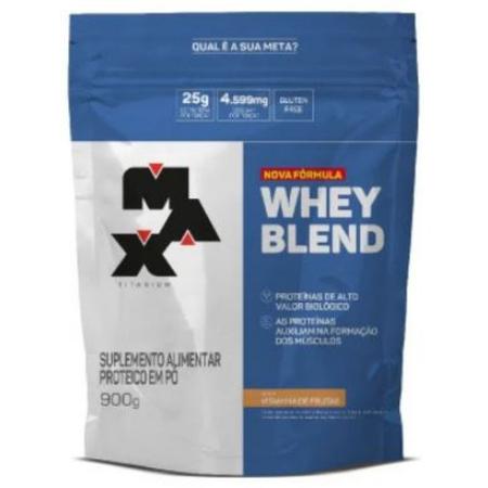 Suplemento em pó Max Titanium Whey Blend proteínas Whey Blend em sachê de 900g Imagem de Suplemento em pó Max Titanium Whey Blend proteínas Whey Blend em sachê de 900g